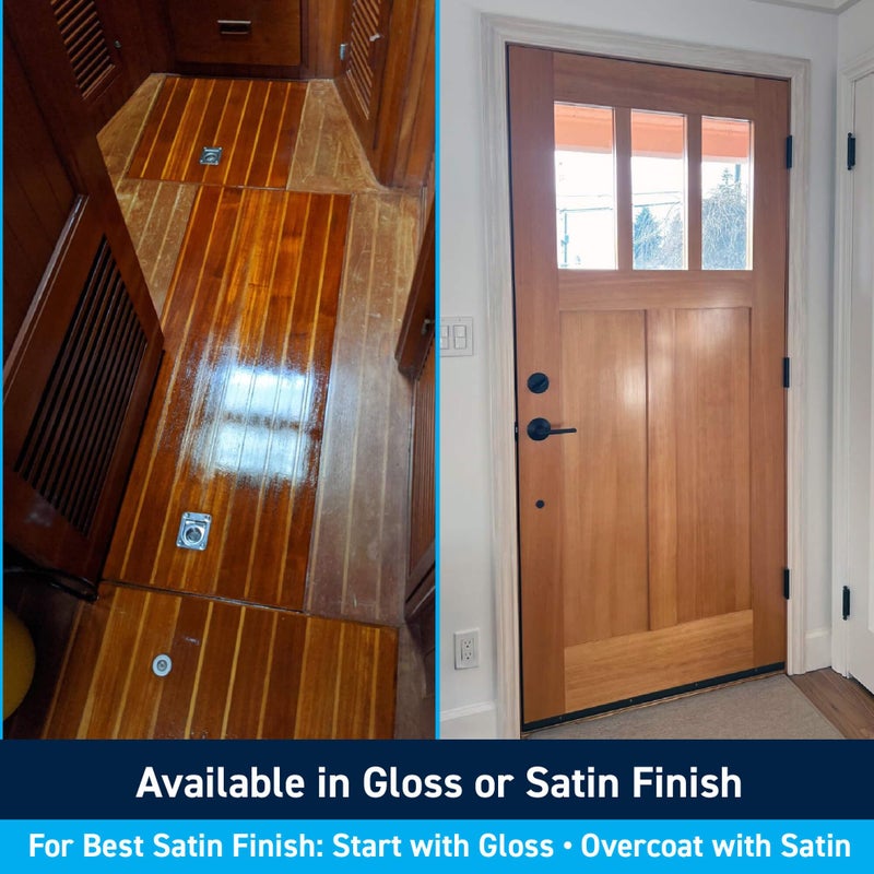 TotalBoat Gleam Marine Spar Varnish, Gloss and Satin Polyurethane Finish for Wood, Boats and Outdoor Furniture (Satin Low-Sheen Pint) - Image 5